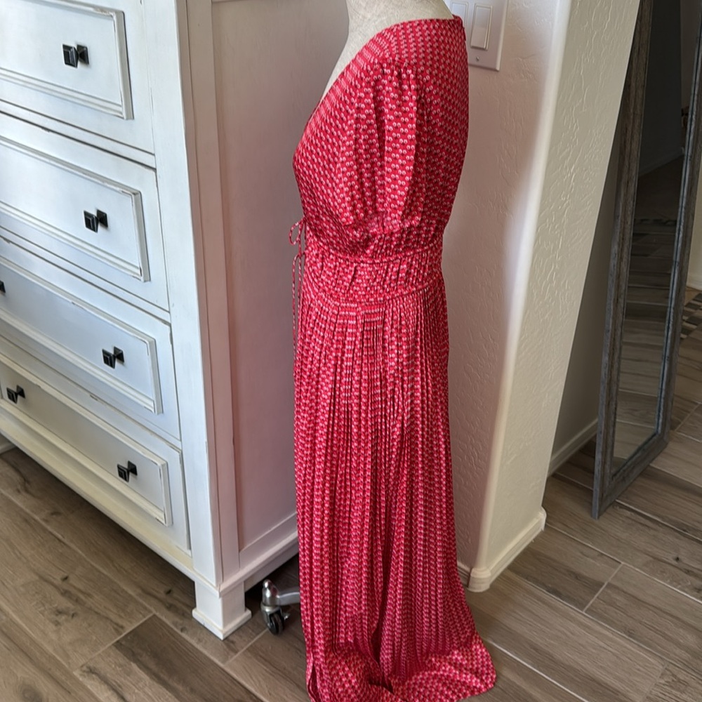 NWT J.Crew 4 CK803 Pleated tie waist luster georgette Dress. 

827 - Picture 9 of 11